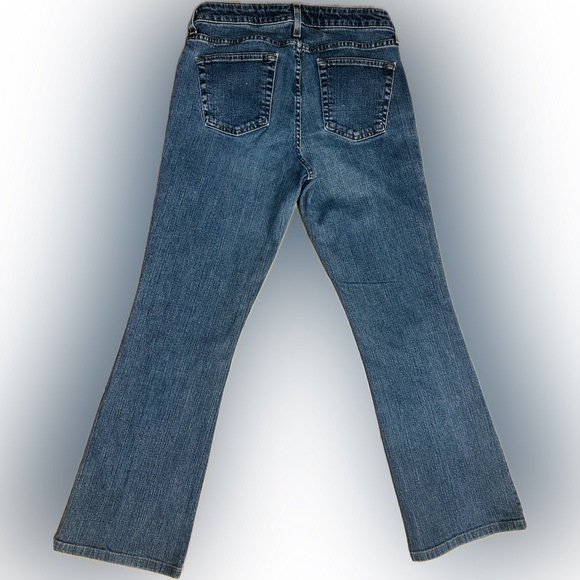 GUC GAP SZ 10 LONG Classic blue flare leg 5-pocket stretch jeans/Waist 32”-34” - Picture 3 of 4